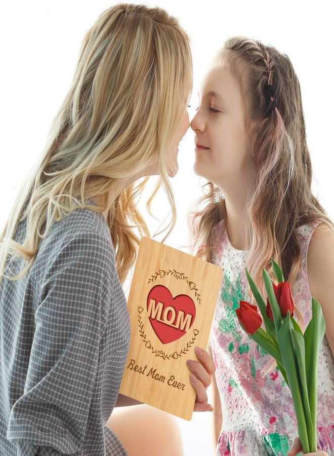 Pandasch Birthday Card for Mom, Handmade Bamboo Mothers Day Card Gifts, Special Mom Birthday Card/Retirement Card/Christmas Card for Mom from Daughter Son, Best Mom Ever Gift Card - Image 5